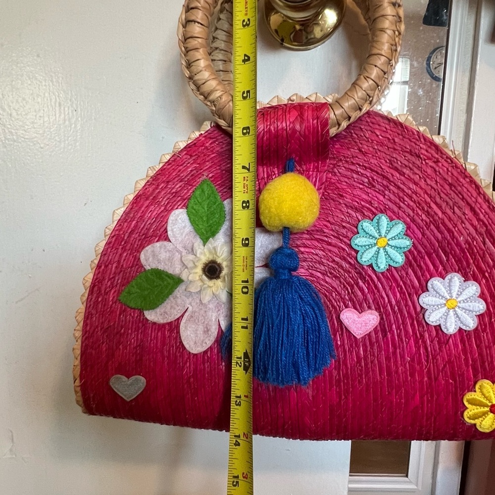 Vibrant Pink Floral Women's Bag - Picture 4 of 5